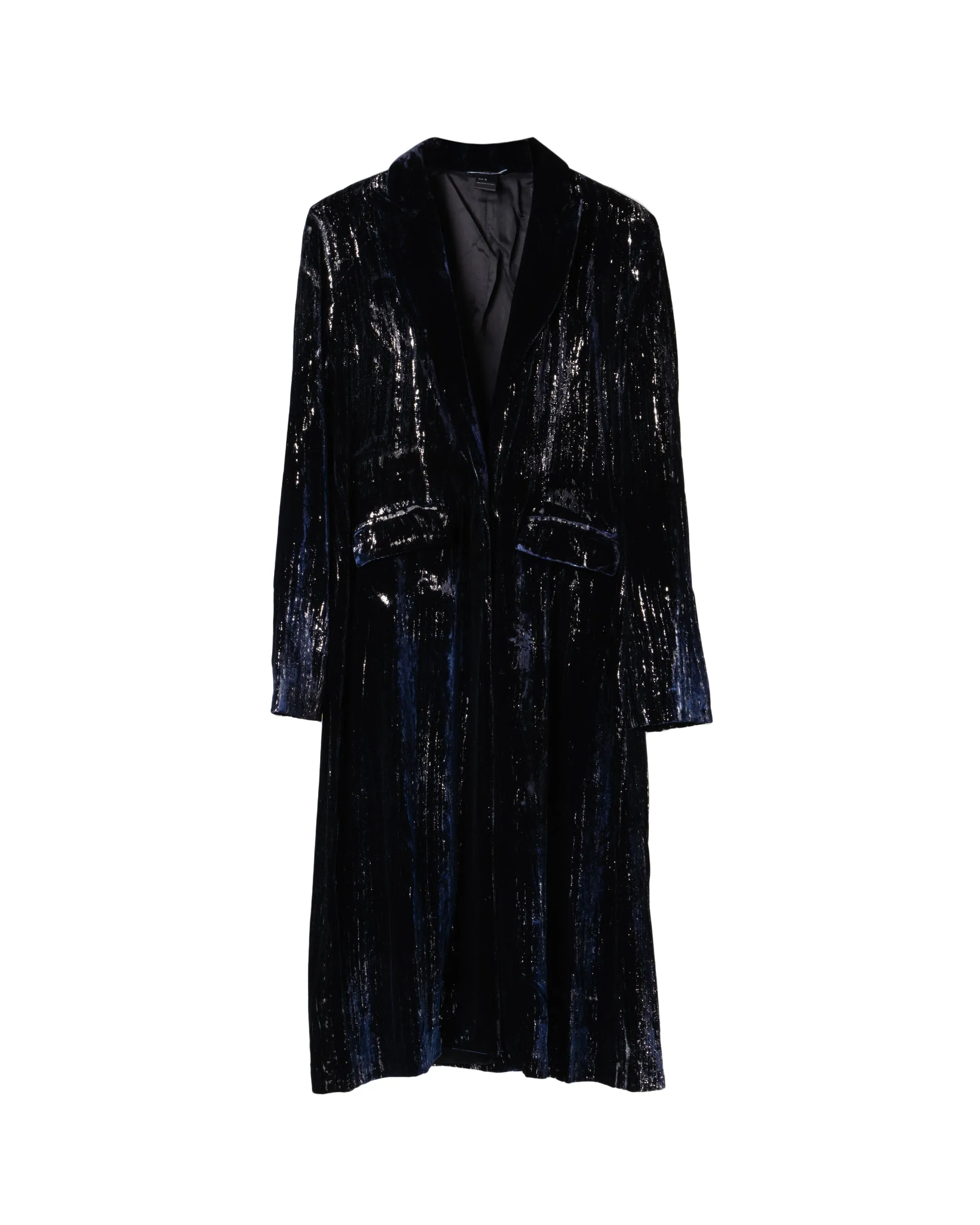 AVANT TOI | STRETCH VELVET LONG COAT WIT LAMINATION