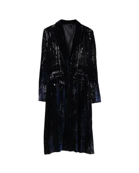 AVANT TOI | STRETCH VELVET LONG COAT WIT LAMINATION