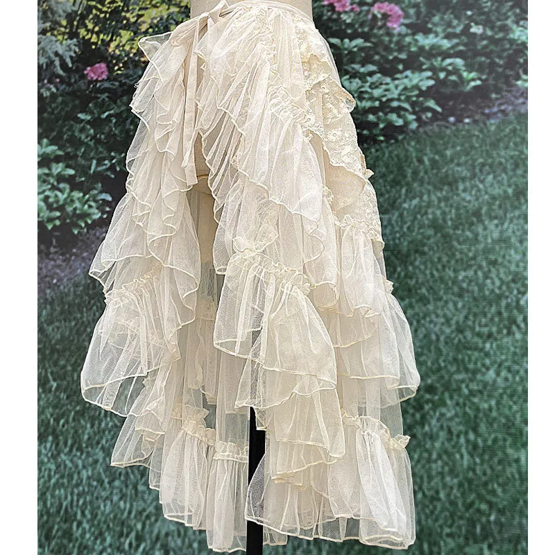 Double Layered Bustle Layering Skirt