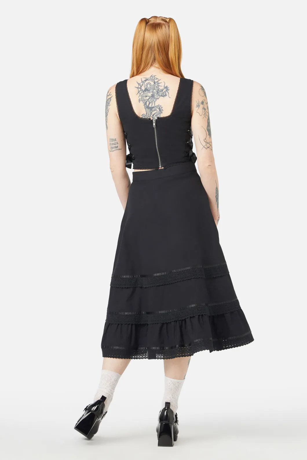 Fighting Evil Midi Skirt