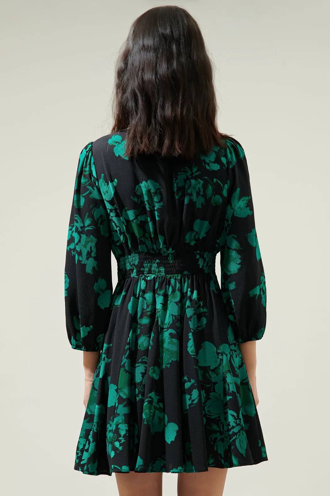 Krypton Floral Babydoll Mini Dress