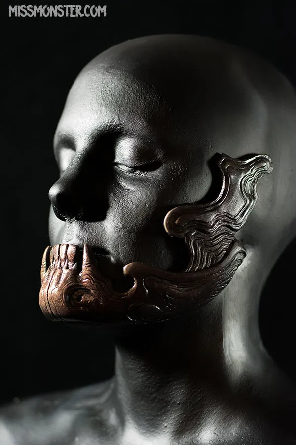 ORNATE MANDIBLE- HALF JAW MASK- TRANSLUCENT GLOW IN THE DARK
