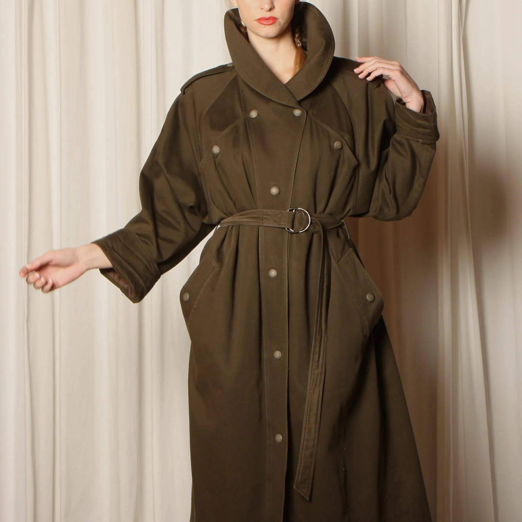 Vintage 70's Ramosport France Cotton Trench Coat